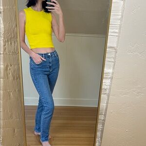 rag & bone yellow crop top